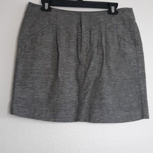 🧜‍♀️Ann Taylor gray heathered linen skirt